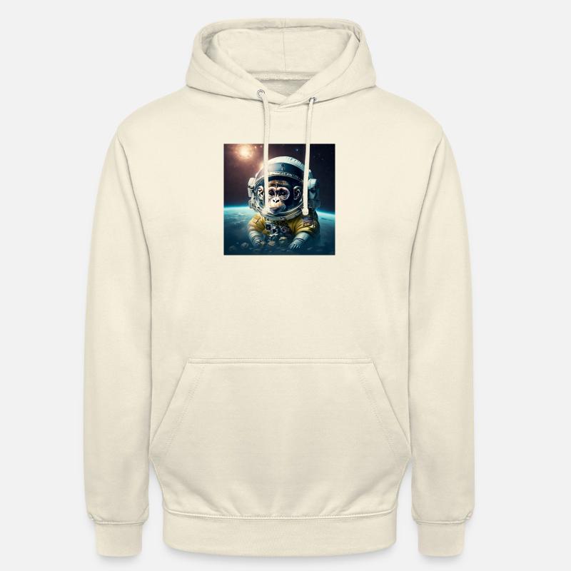 Singe de l’espace - Sweat-shirt à capuche unisexe - vanille
