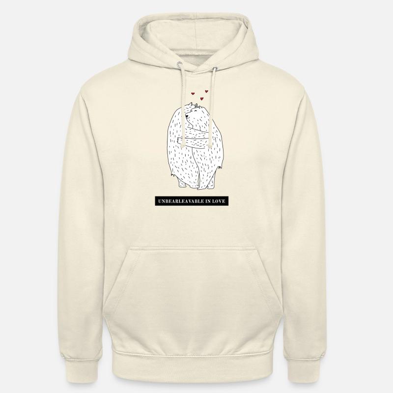 Ours aimants - Sweat-shirt à capuche unisexe - vanille