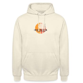 Künstlerische Jakarta Indonesien Coole Palme - Unisex Hoodie - Vanille-Milchshake - Vorne - Alina (178cm) & Michal (187cm)