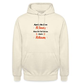 Rhum - Sweat-shirt à capuche unisexe - vanille - Devant - Alina (178cm) & Michal (187cm)