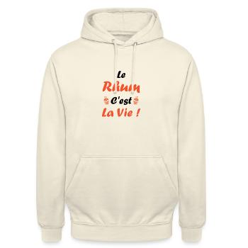 Rhum - Sweat-shirt à capuche unisexe - vanille - Devant - Alina (178cm) & Michal (187cm)