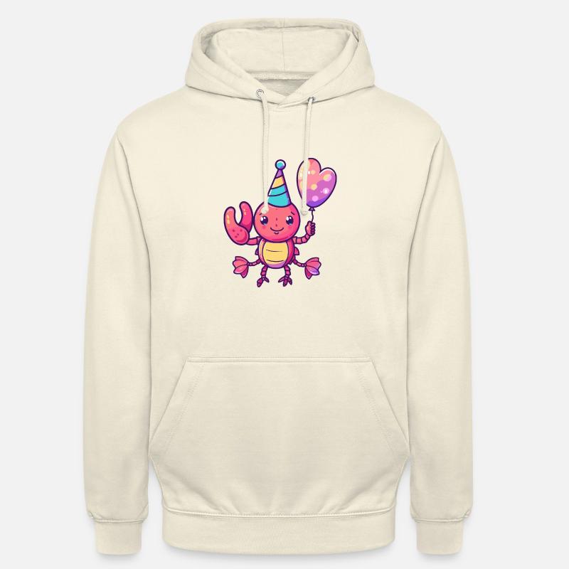 Homard Crabe Anniversaire Bébé - Sweat-shirt à capuche unisexe - vanille
