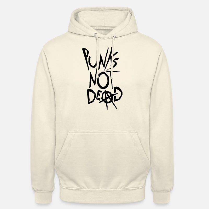 punks pas mort citation - Sweat-shirt à capuche unisexe - vanille