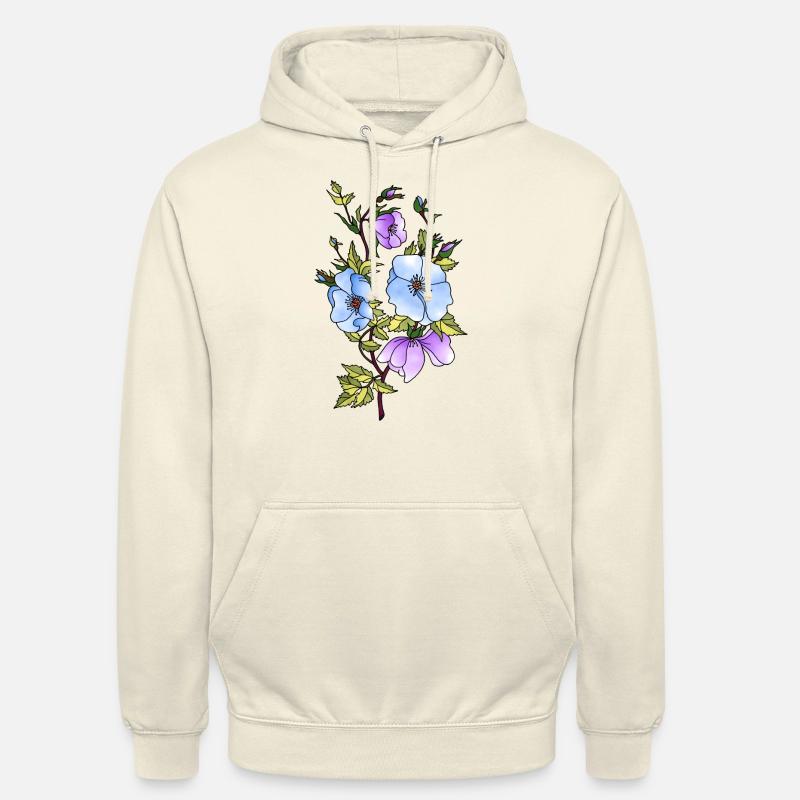 Fleur - Sweat-shirt à capuche unisexe - vanille