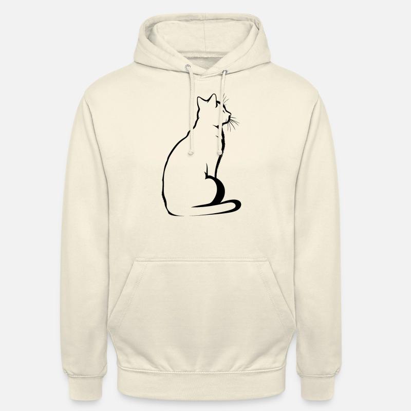 Chat, Motif De Chat - Sweat-shirt à capuche unisexe - vanille