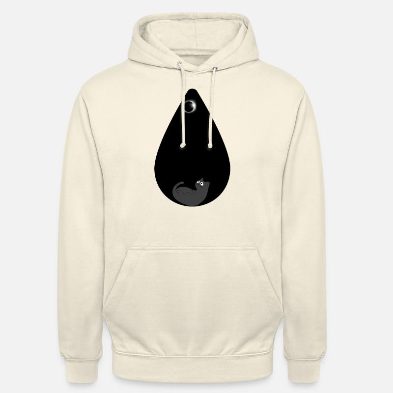 cat under eclips designs - Sweat-shirt à capuche unisexe - vanille
