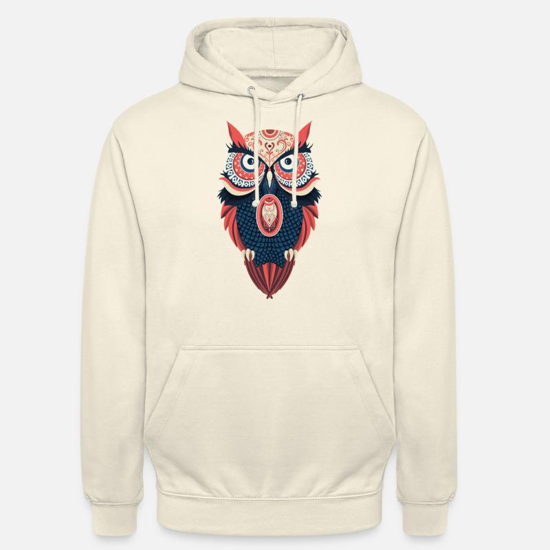Hippie Eule - Unisex Hoodie - Vanille-Milchshake