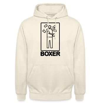 Boxer - Unisex Hoodie - vanilla - Front - Alina (178cm) & Michal (187cm)
