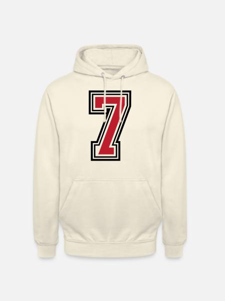 7 Zahl symbol - Unisex Hoodie - Vanille-Milchshake