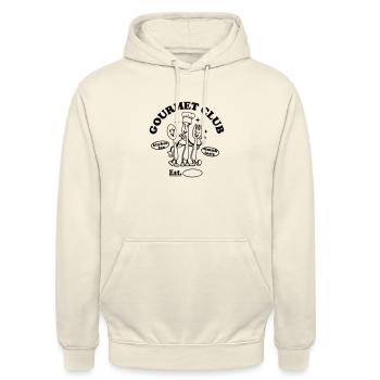 Design de club gastronomique - Sweat-shirt à capuche unisexe - vanille - Devant - Alina (178cm) & Michal (187cm)