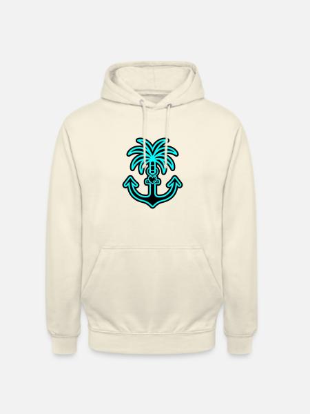 Palme Anker Herz Liebe - Unisex Hoodie - Vanille-Milchshake