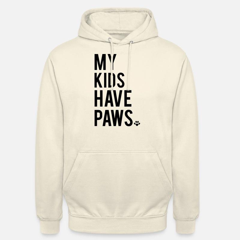 Paws - Sweat-shirt à capuche unisexe - vanille