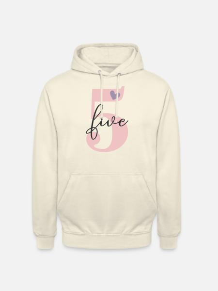 5th Birthday Five Five - Unisex Hoodie - vanilla