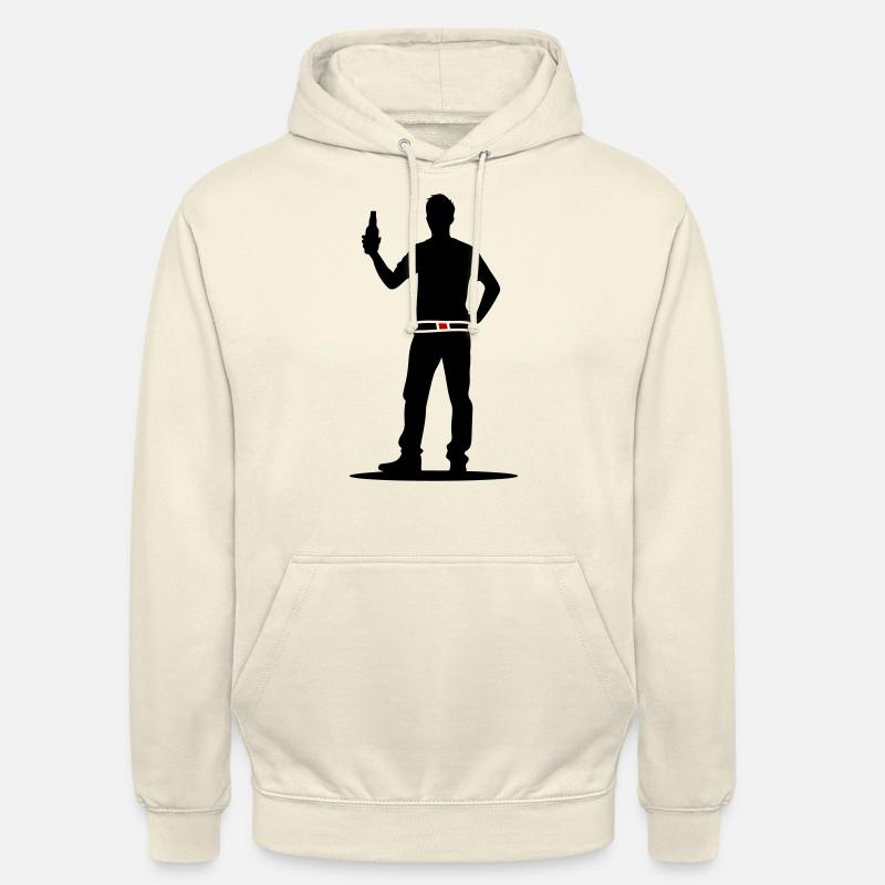 Drinking Bier Silhouette - Unisex Hoodie - Vanille-Milchshake