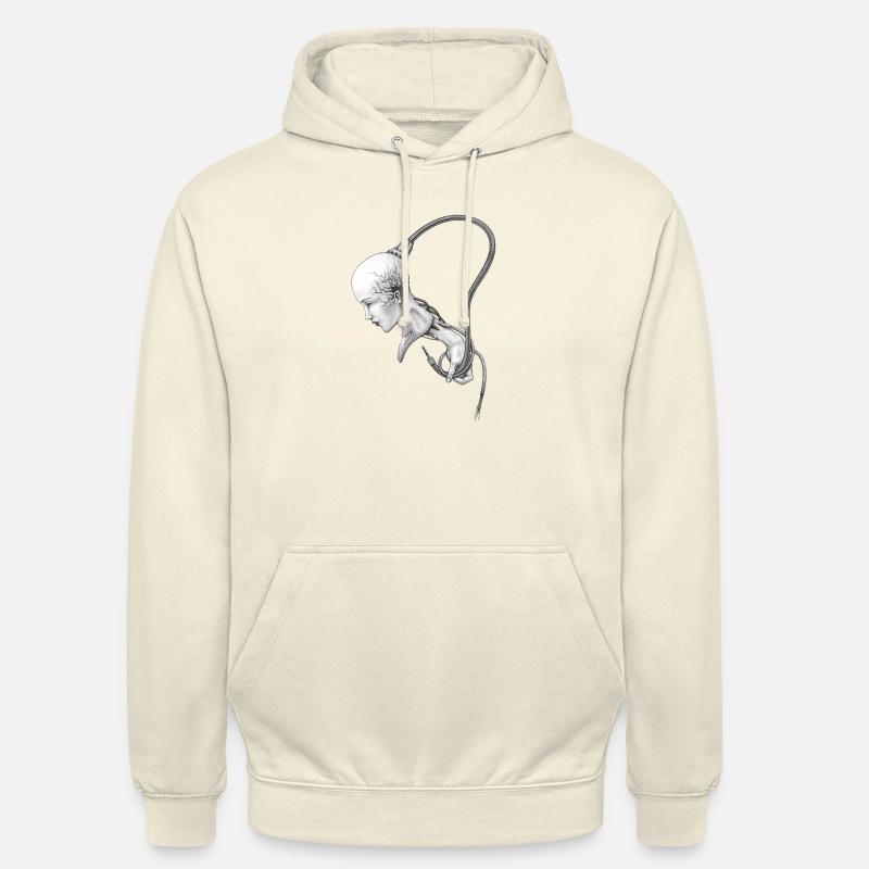 biomechanisches mädchen wird kontrolliert - Unisex Hoodie - Vanille-Milchshake