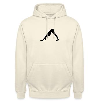 Yoga Icon - Unisex Hoodie - Vanille-Milchshake - Vorne - Alina (178cm) & Michal (187cm)