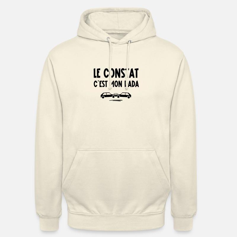 le constat c'est mon dada - Sweat-shirt à capuche unisexe - vanille