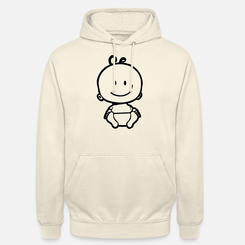 Pictogramme de Bébé - Sweat-shirt à capuche unisexe - vanille