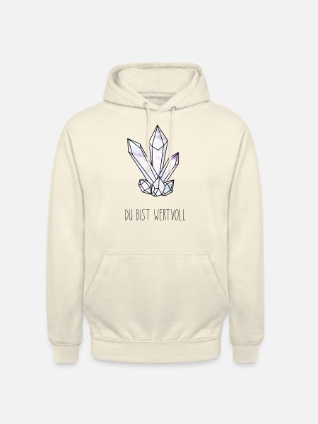 "du bist wertvoll", Spruch, Christlich - Unisex Hoodie - Vanille-Milchshake