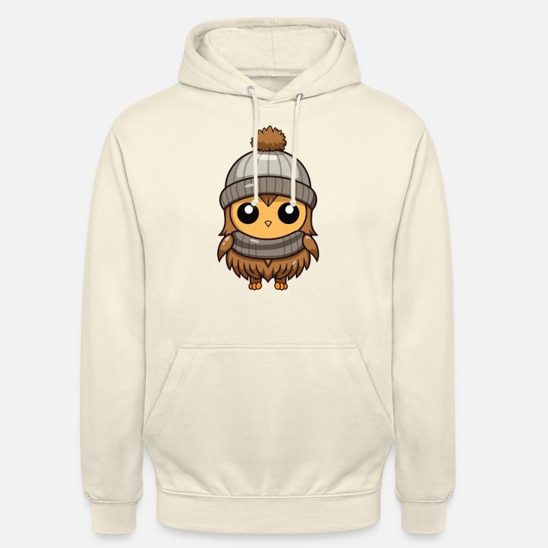 Eule Comic Winter Cozy - Unisex Hoodie - Vanille-Milchshake