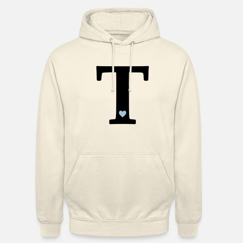 Buchstabe T Anfangsbuchstabe - Unisex Hoodie - Vanille-Milchshake