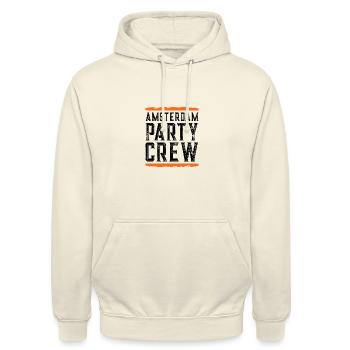 Amsterdam Party Crew - Unisex Hoodie - Vanille-Milchshake - Vorne - Alina (178cm) & Michal (187cm)