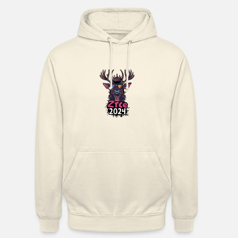 Zrce 2024 Hirsch - Sweat-shirt à capuche unisexe - vanille