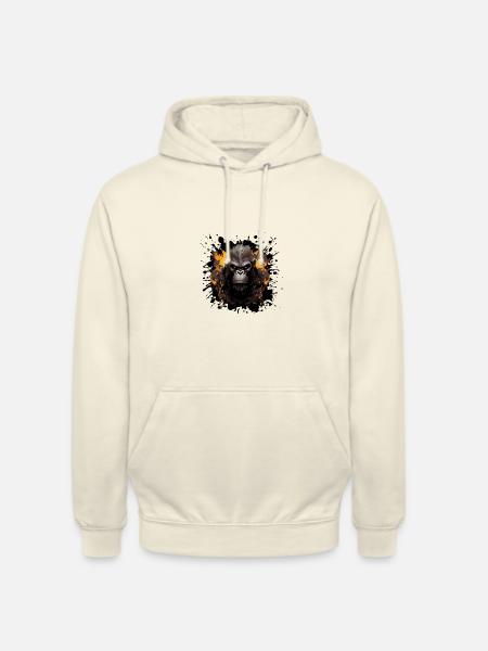 Gorilla Portrait - Unisex Hoodie - vanilla