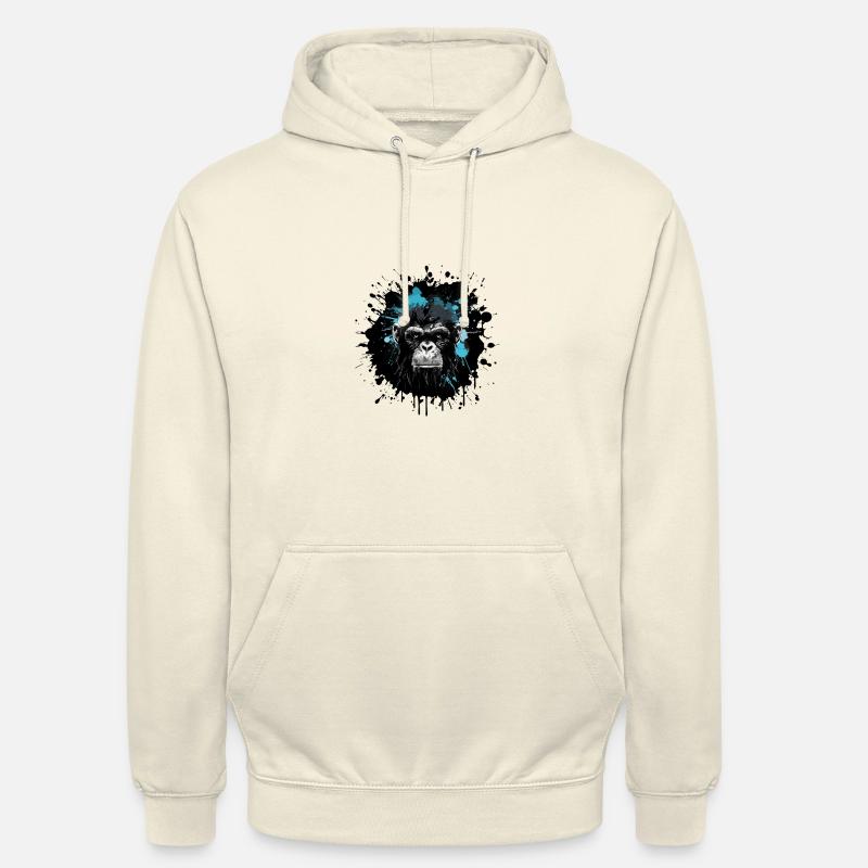 Portrait de singe - Sweat-shirt à capuche unisexe - vanille