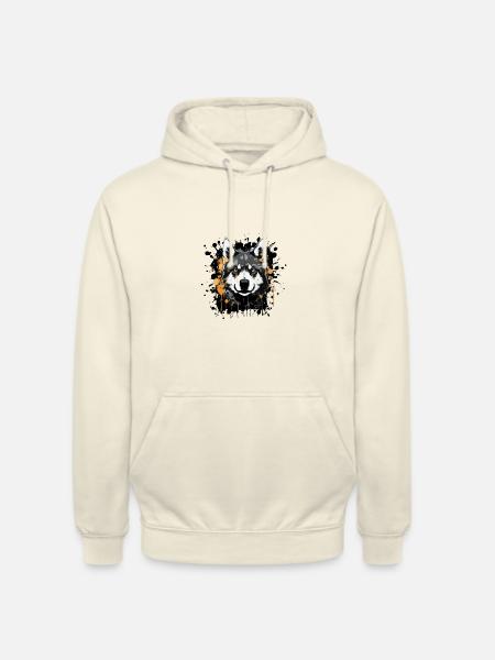 Akita Dog Portrait - Unisex Hoodie - vanilla