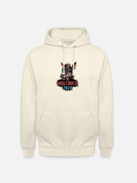 Mallorca 2024 Vacation Donkey - Unisex Hoodie - vanilla