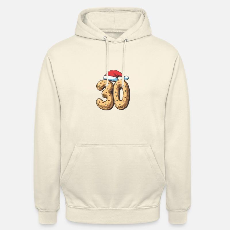 30 Numéro Noël - Sweat-shirt à capuche unisexe - vanille