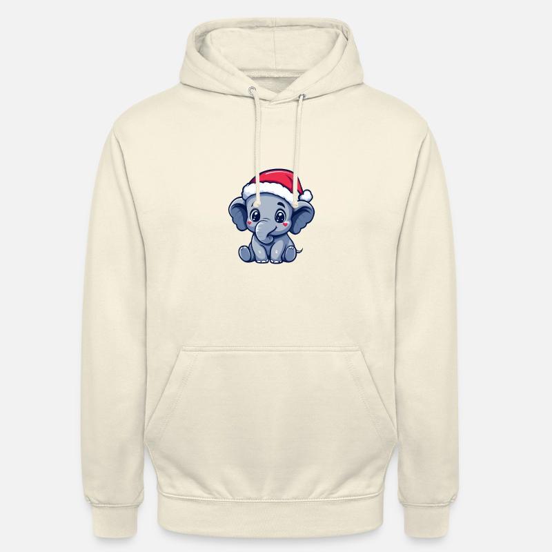 Éléphant Noël Mignon - Sweat-shirt à capuche unisexe - vanille