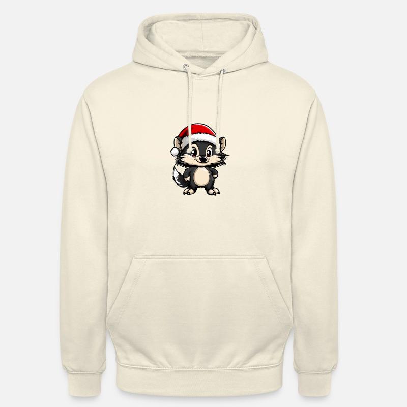 Hérisson Noël Mignon - Sweat-shirt à capuche unisexe - vanille