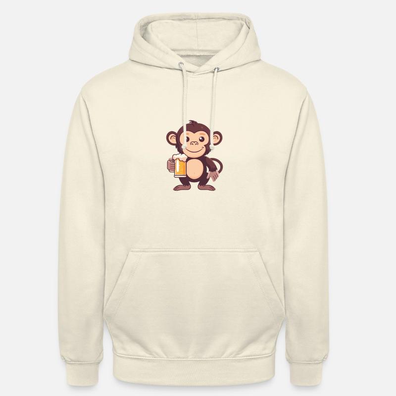 Affe Bier Comic Party - Unisex Hoodie - Vanille-Milchshake