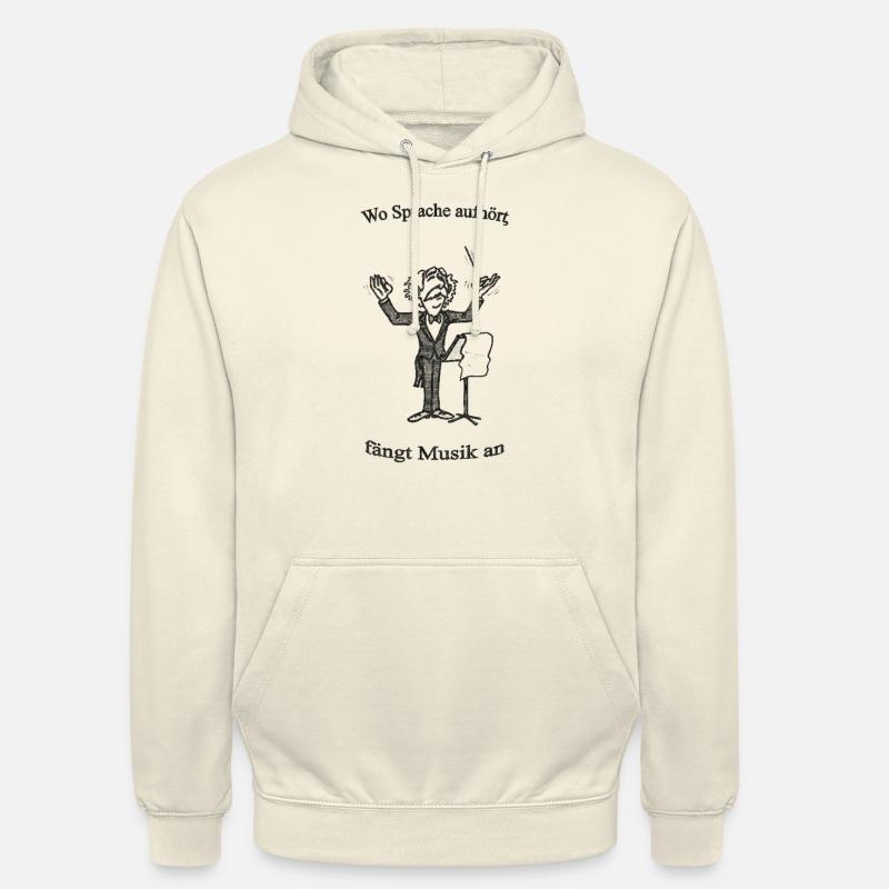 Dirigent mit Text sw - Unisex Hoodie - Vanille-Milchshake