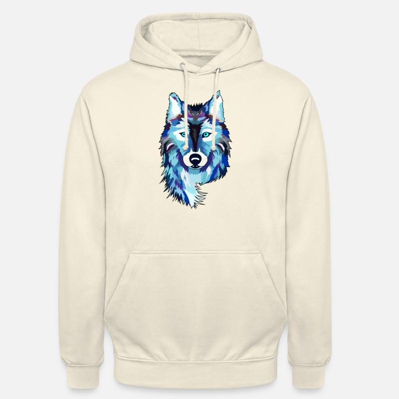 Wolf - Sweat-shirt à capuche unisexe - vanille