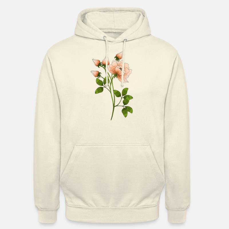 Fleur - Sweat-shirt à capuche unisexe - vanille