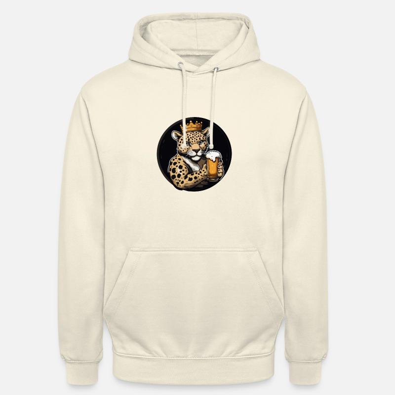 Leopard Beer Comic - Unisex Hoodie - vanilla