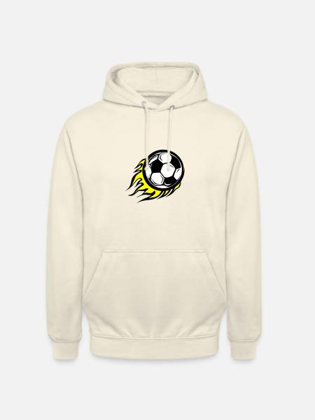 Soccer Symbol Fire - Unisex Hoodie - vanilla