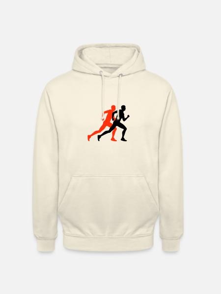 Running Marathon Mann Symbol - Unisex Hoodie - Vanille-Milchshake