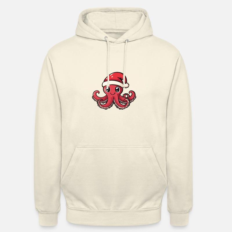 Pieuvre Noël Mignon - Sweat-shirt à capuche unisexe - vanille