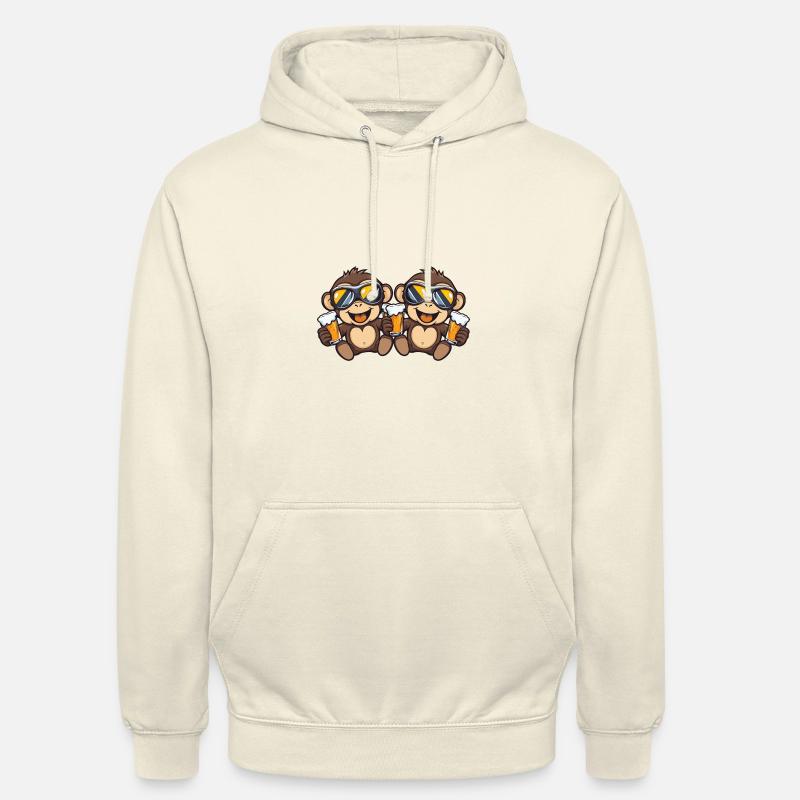 Bière Monkey Ski Team - Sweat-shirt à capuche unisexe - vanille