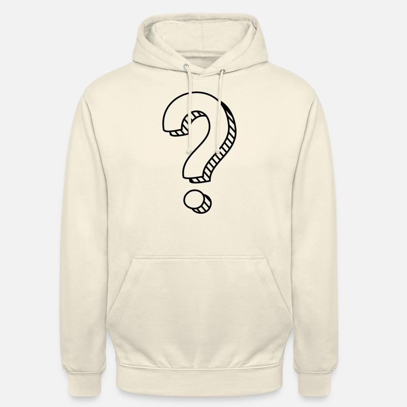Fragezeichen mit Schatten einfarbig - Unisex Hoodie - Vanille-Milchshake