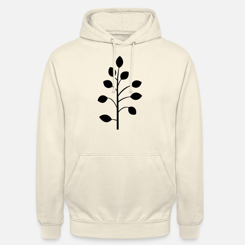 Fleur avec tige - Sweat-shirt à capuche unisexe - vanille