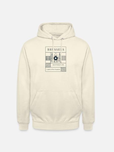 Brussels Manneken Pis Scene - Unisex Hoodie - vanilla
