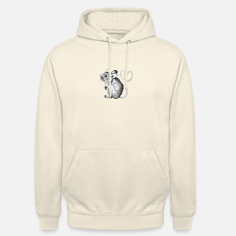 LoveMouse - Sweat-shirt à capuche unisexe - vanille
