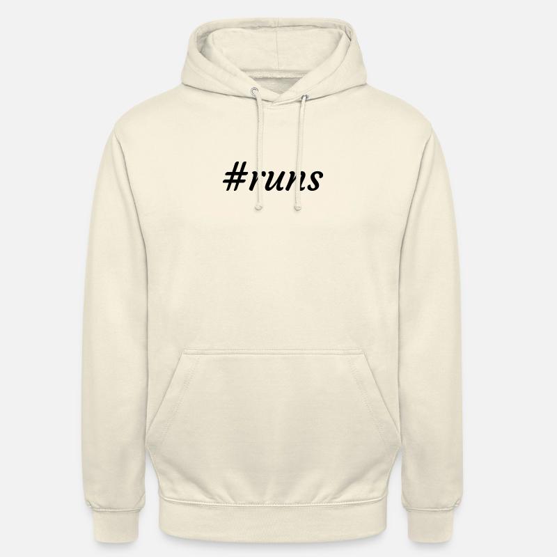 #runs - en cours d'exécution - Sweat-shirt à capuche unisexe - vanille