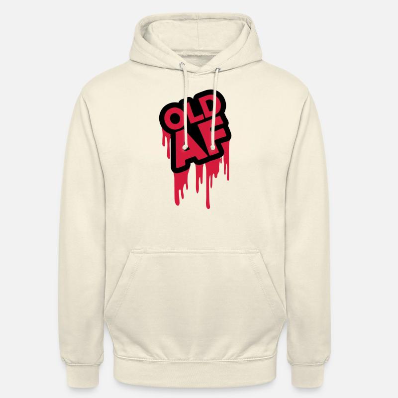 old AF Text Logo - Unisex Hoodie - vanilla