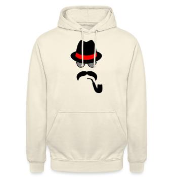 mr. X - Unisex Hoodie - Vanille-Milchshake - Vorne - Alina (178cm) & Michal (187cm)